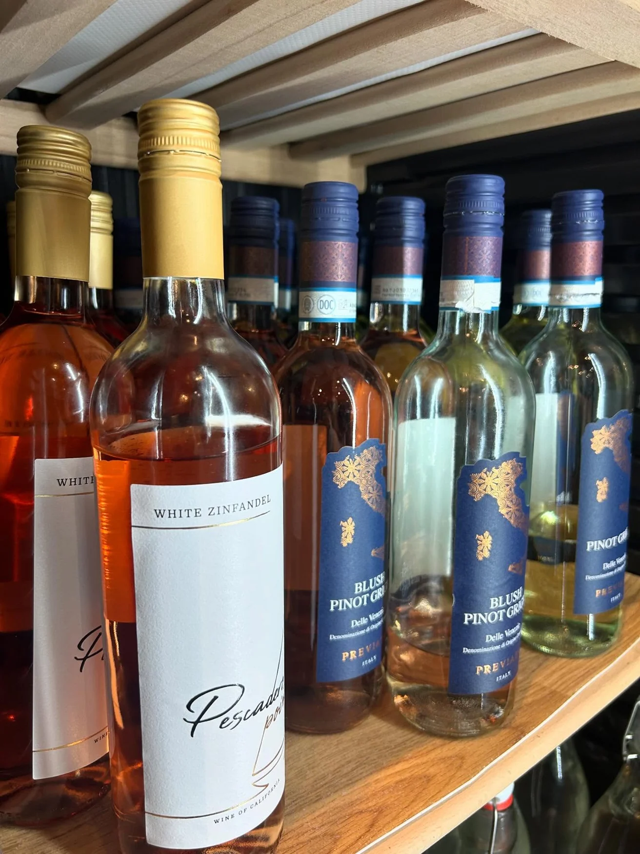 Wine bottles at the Los Reyes wine bar